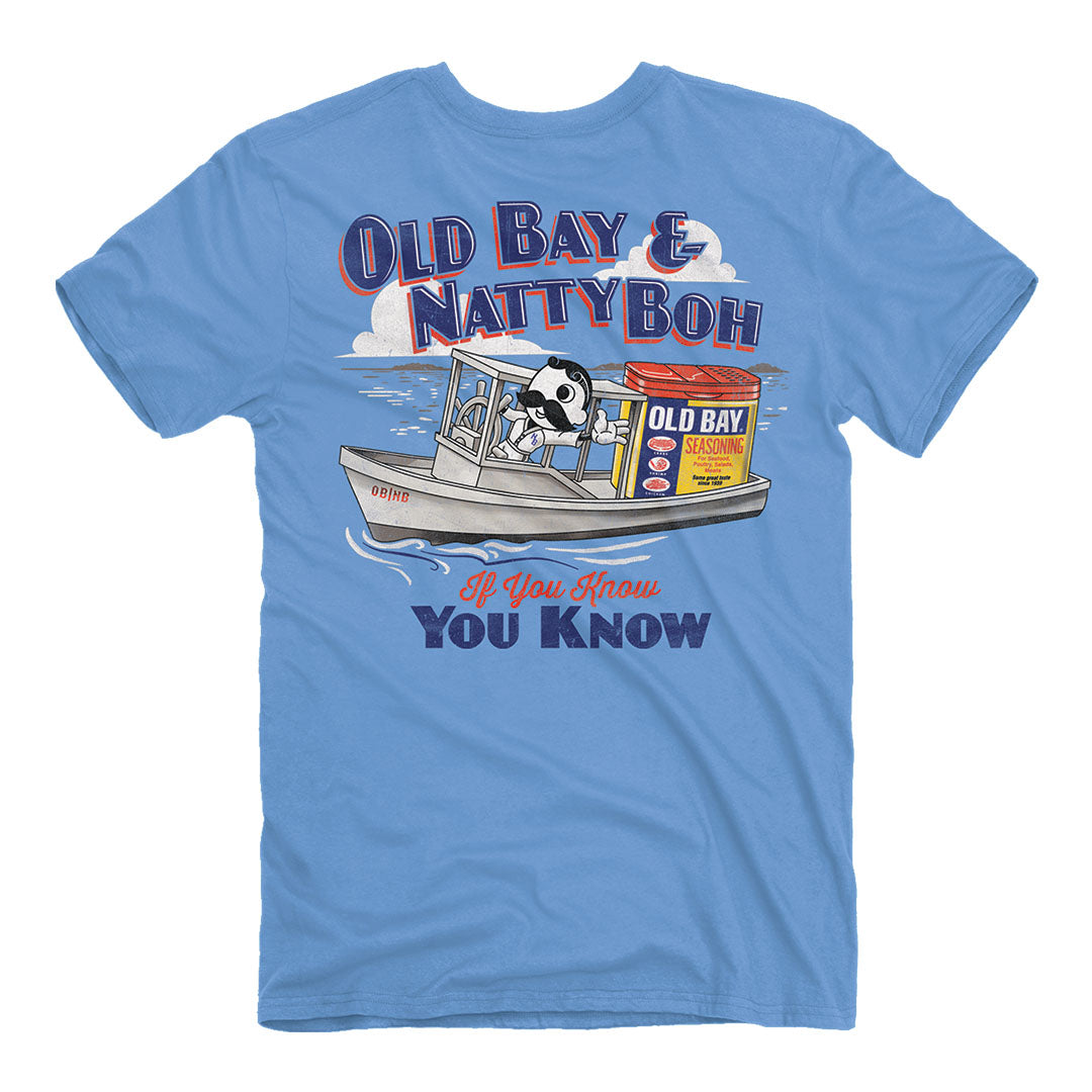 Back of the OLD BAY - Natty Boh Steam Boat T-Shirt