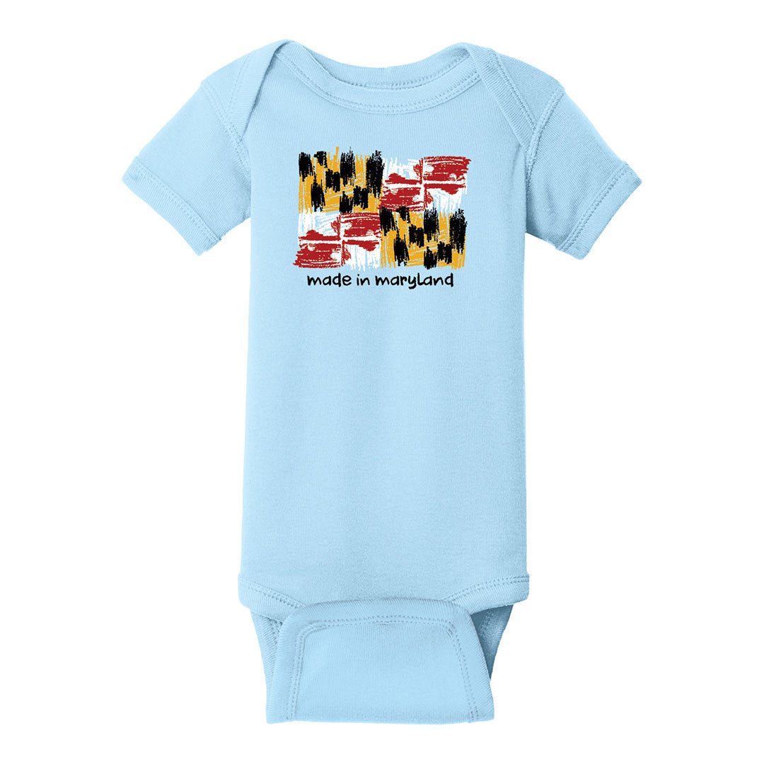 MDMYMD - Crayon Flag Infant Bodysuit