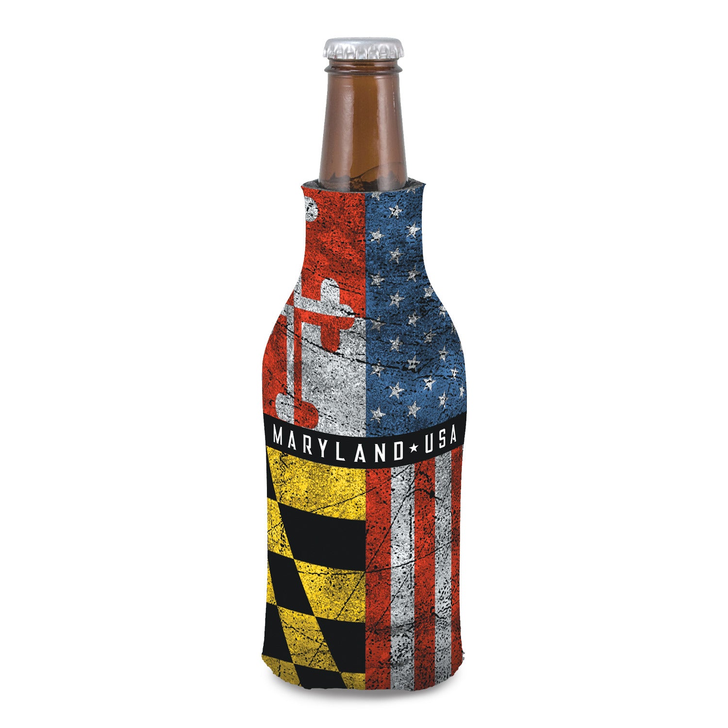 MDMYMD - USA Flags Bottle Hugger