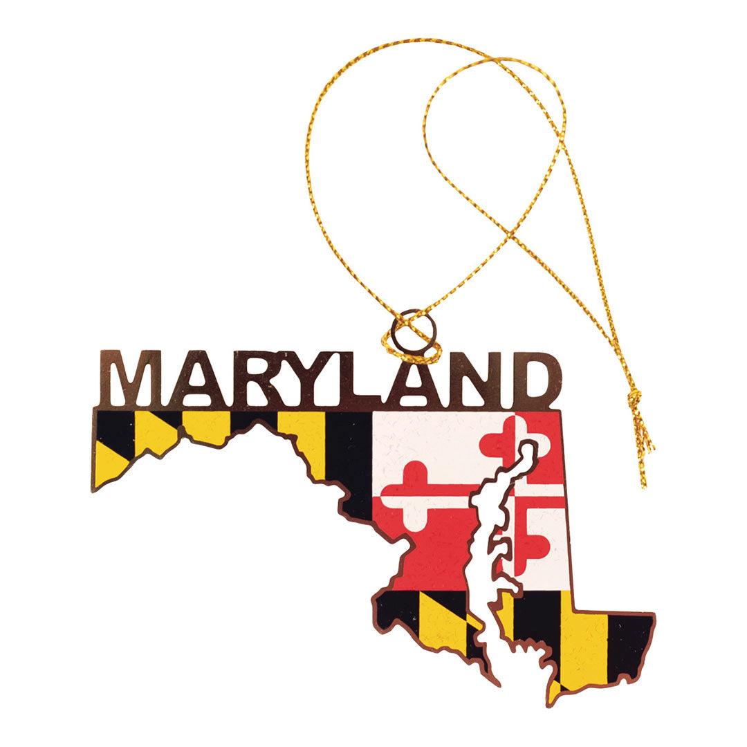 MDMYMD - State Flag Brass Ornament