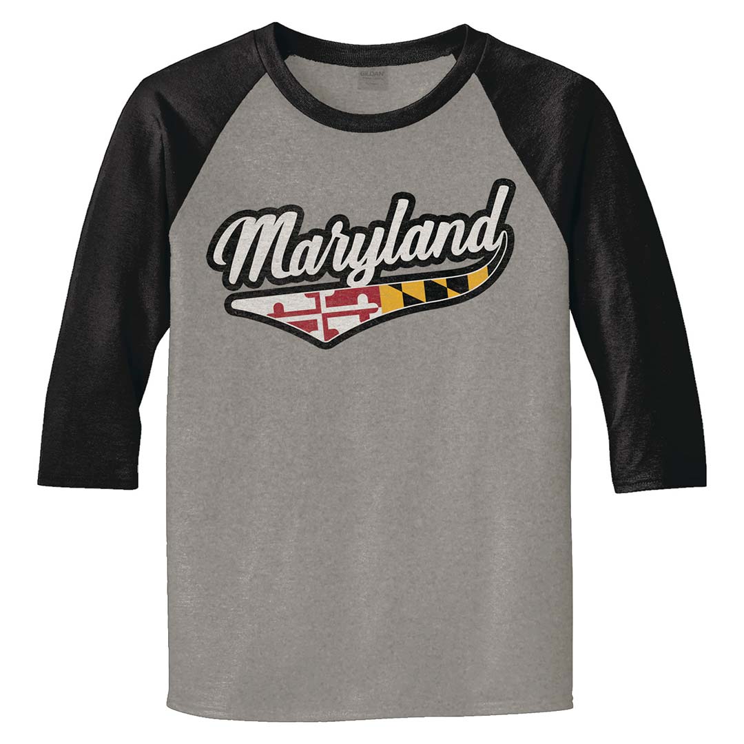 MDMYMD - Script Flag Raglan Shirt