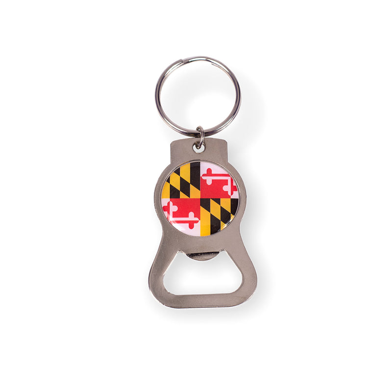 Maryland Flag Circle Bottle Opener