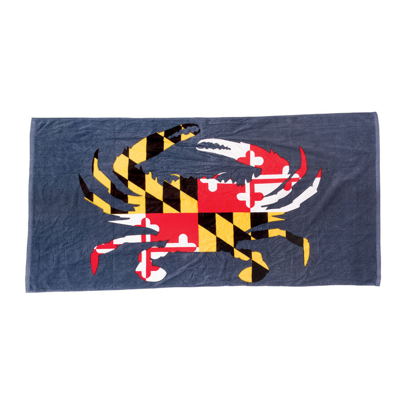 Maryland Flag Crab Beach Towel