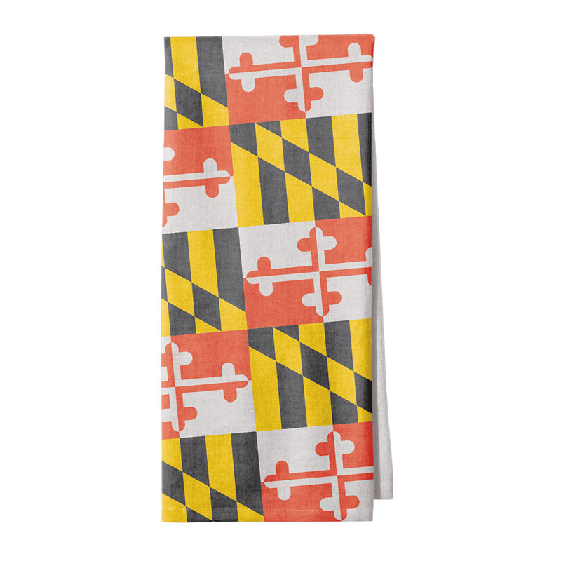 Maryland Flag Pattern Kitchen Towel