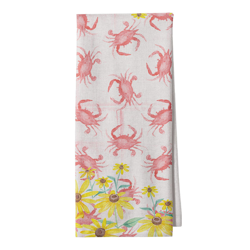 Sunny Crab Kitchen Towel