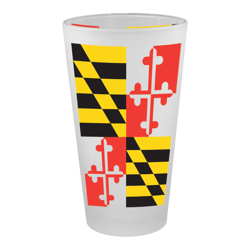 Maryland Flag Pub Glass