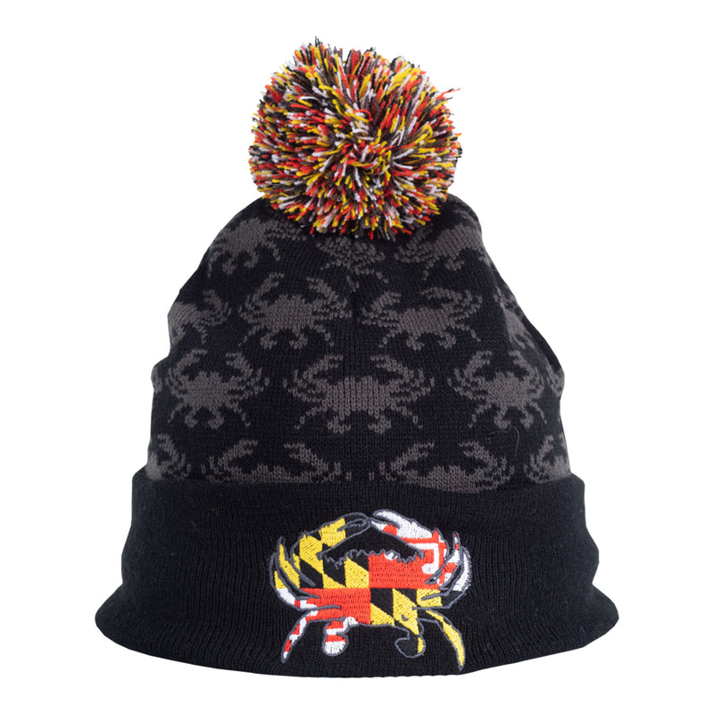 Crab Camo Pom Beanie